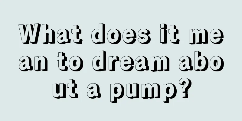 What does it mean to dream about a pump?