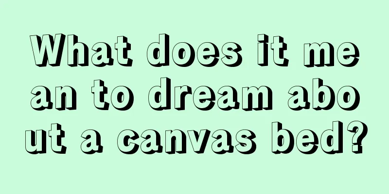 What does it mean to dream about a canvas bed?