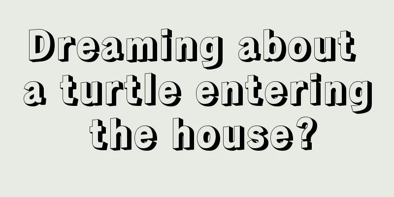 Dreaming about a turtle entering the house?