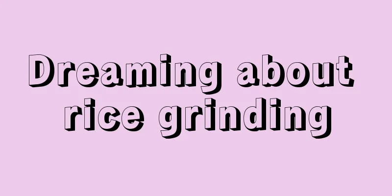 Dreaming about rice grinding