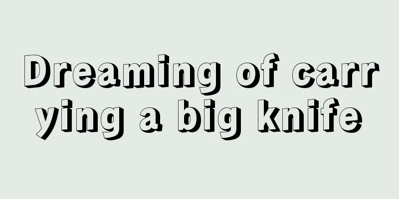 Dreaming of carrying a big knife