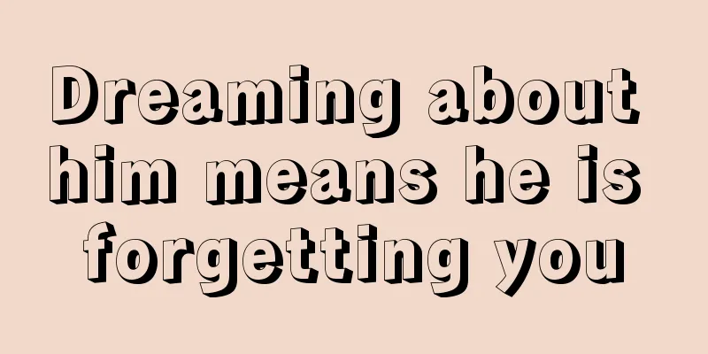 Dreaming about him means he is forgetting you