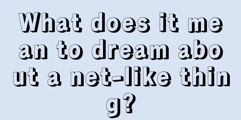 What does it mean to dream about a net-like thing?