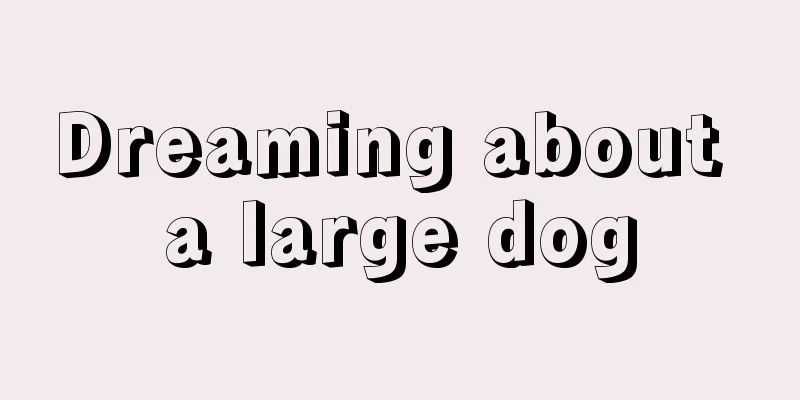 Dreaming about a large dog