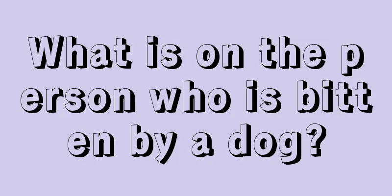 What is on the person who is bitten by a dog?