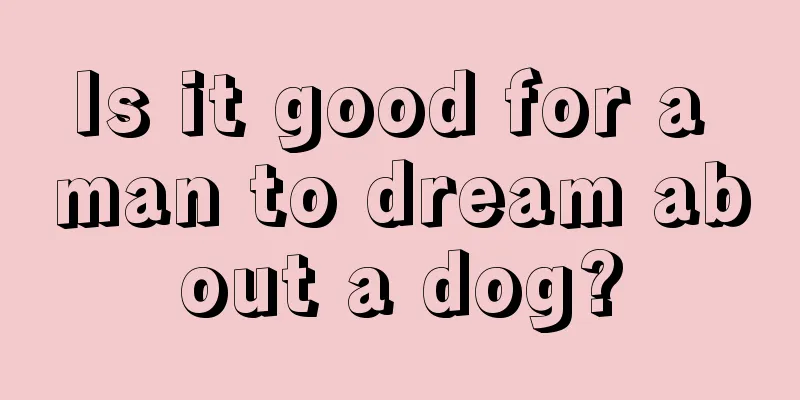 Is it good for a man to dream about a dog?