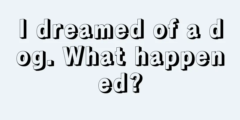 I dreamed of a dog. What happened?