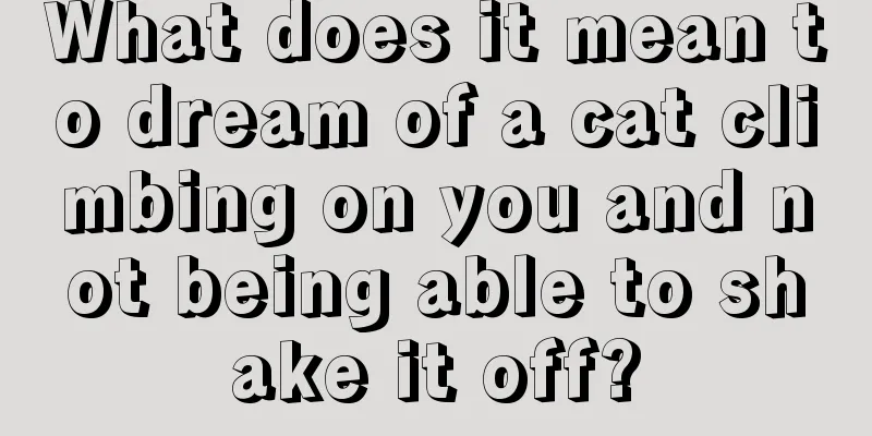 What does it mean to dream of a cat climbing on you and not being able to shake it off?