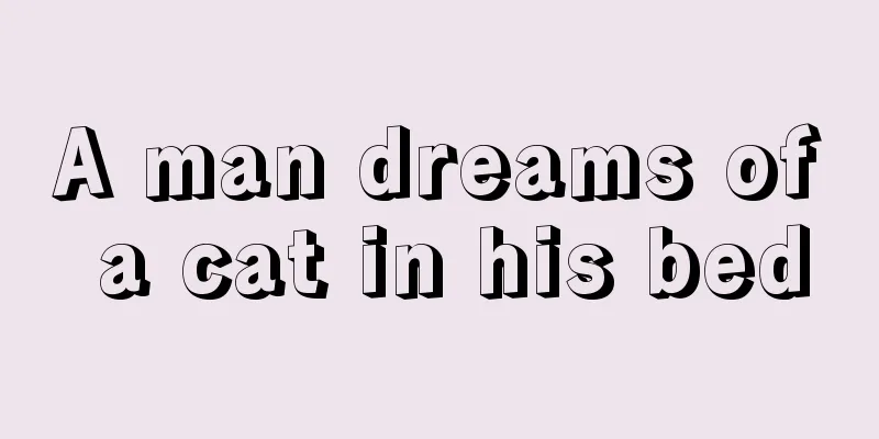 A man dreams of a cat in his bed