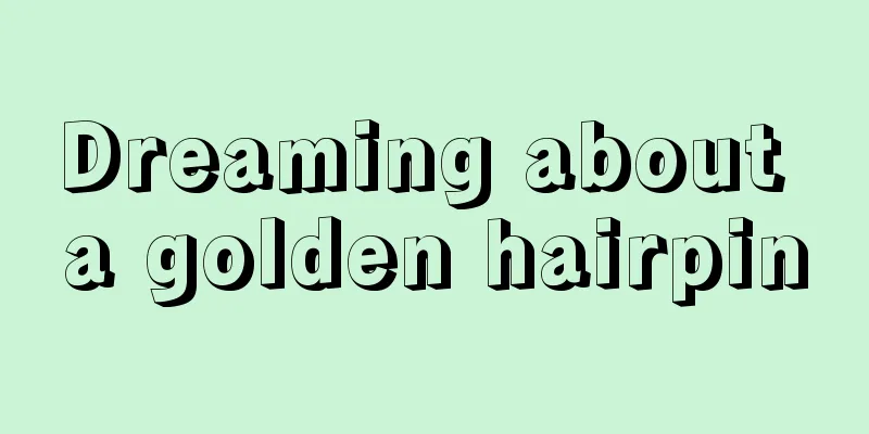 Dreaming about a golden hairpin