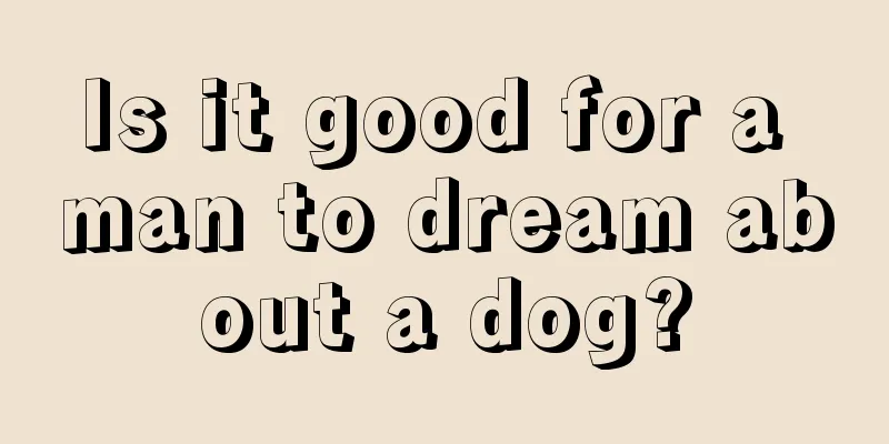 Is it good for a man to dream about a dog?