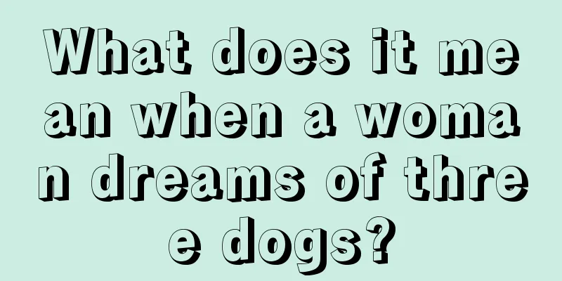 What does it mean when a woman dreams of three dogs?