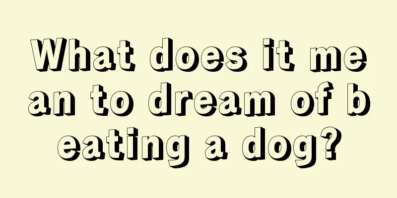 What does it mean to dream of beating a dog?