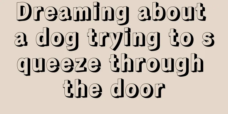 Dreaming about a dog trying to squeeze through the door