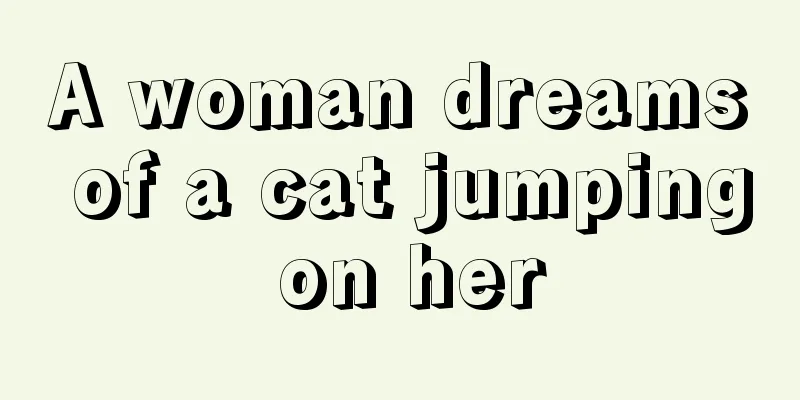 A woman dreams of a cat jumping on her