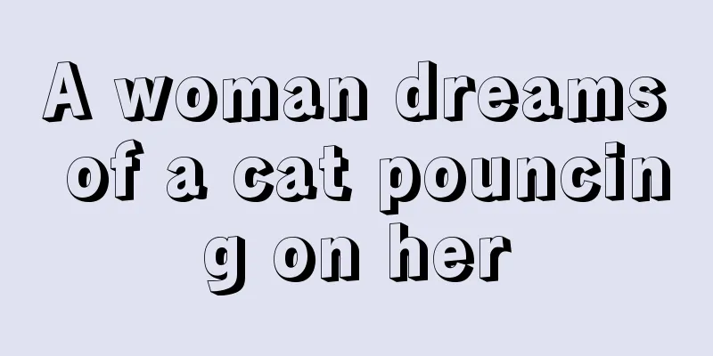 A woman dreams of a cat pouncing on her