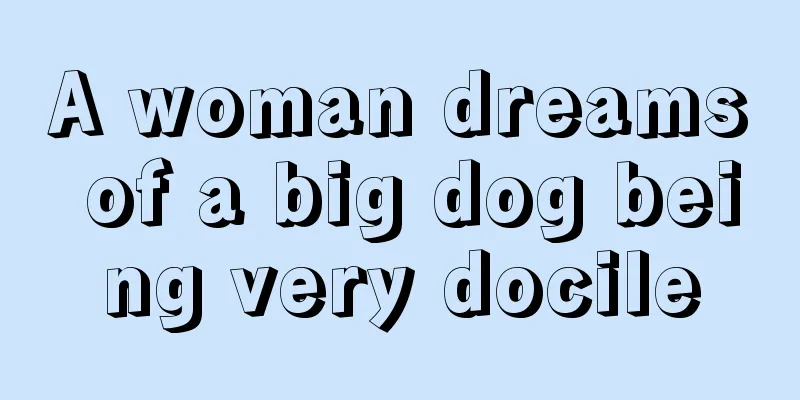 A woman dreams of a big dog being very docile