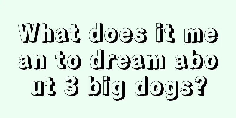 What does it mean to dream about 3 big dogs?