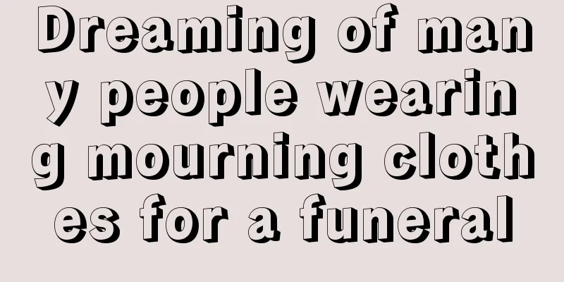 Dreaming of many people wearing mourning clothes for a funeral