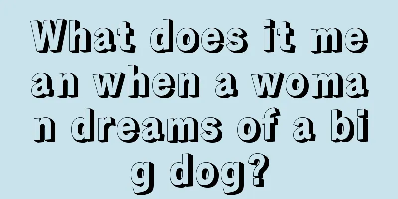 What does it mean when a woman dreams of a big dog?