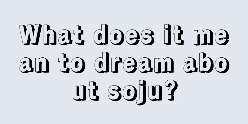 What does it mean to dream about soju?