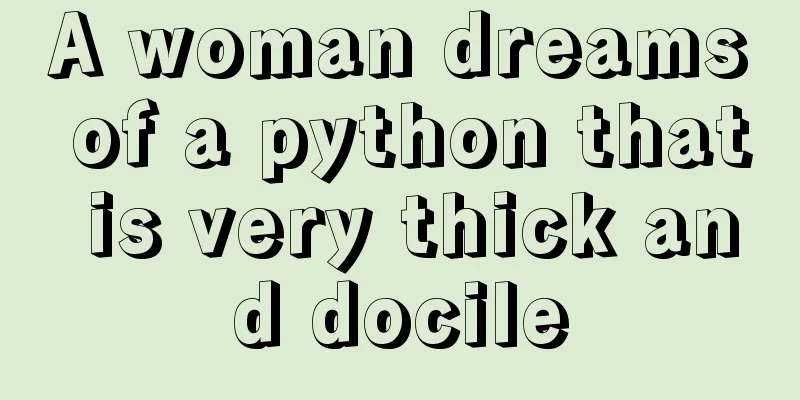 A woman dreams of a python that is very thick and docile