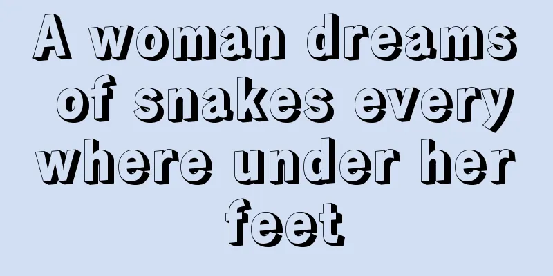 A woman dreams of snakes everywhere under her feet