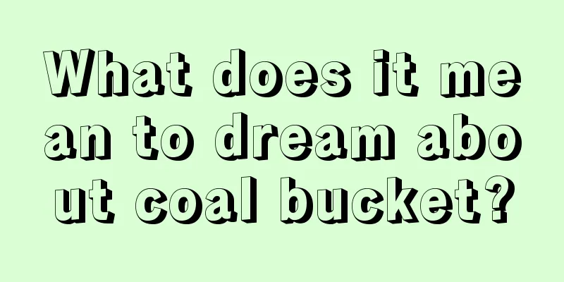 What does it mean to dream about coal bucket?