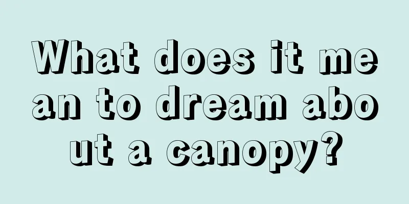 What does it mean to dream about a canopy?