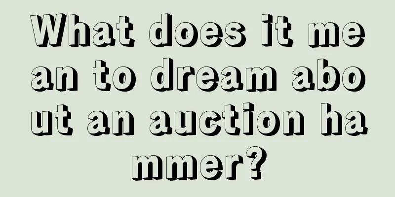 What does it mean to dream about an auction hammer?