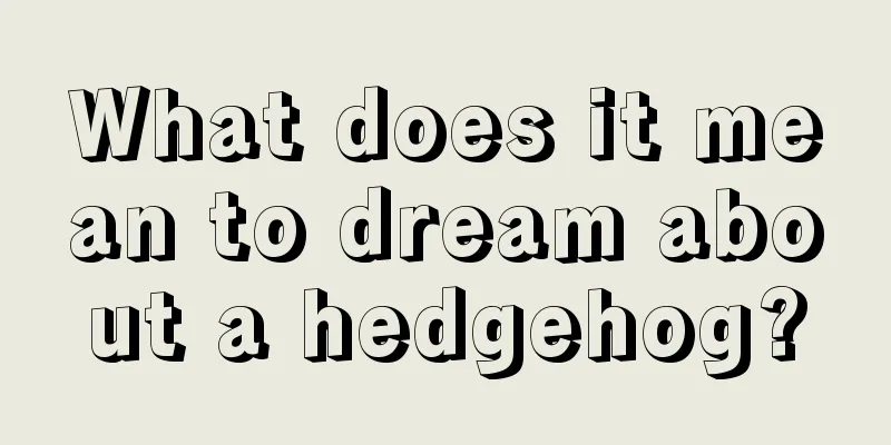 What does it mean to dream about a hedgehog?