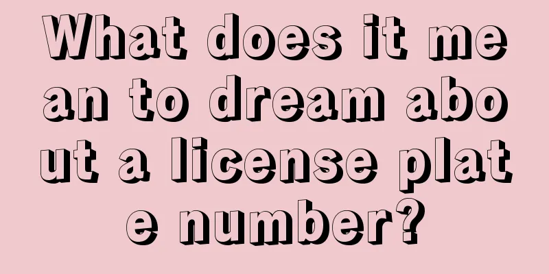 What does it mean to dream about a license plate number?