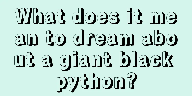 What does it mean to dream about a giant black python?