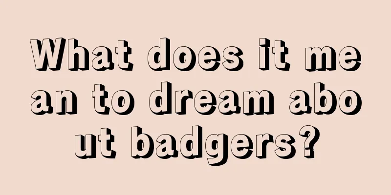 What does it mean to dream about badgers?