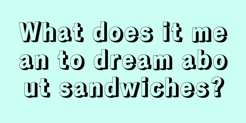 What does it mean to dream about sandwiches?