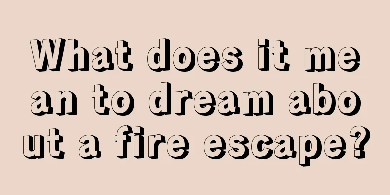 What does it mean to dream about a fire escape?