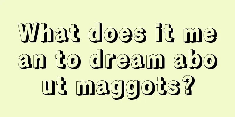 What does it mean to dream about maggots?