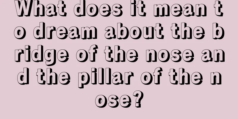 What does it mean to dream about the bridge of the nose and the pillar of the nose?