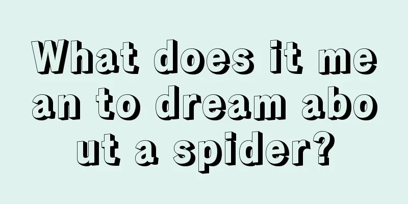 What does it mean to dream about a spider?