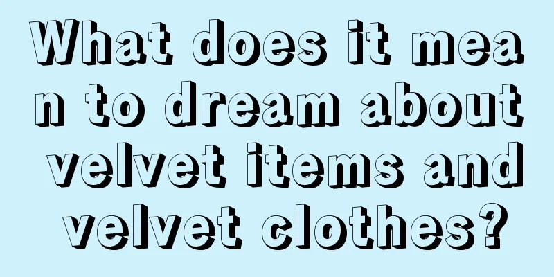 What does it mean to dream about velvet items and velvet clothes?