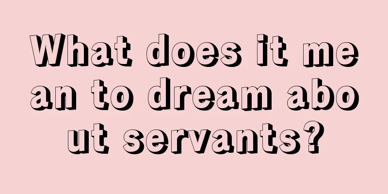 What does it mean to dream about servants?