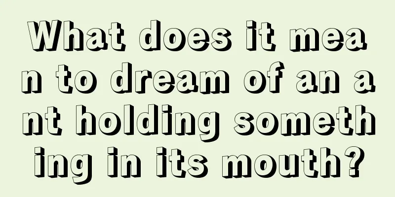 What does it mean to dream of an ant holding something in its mouth?