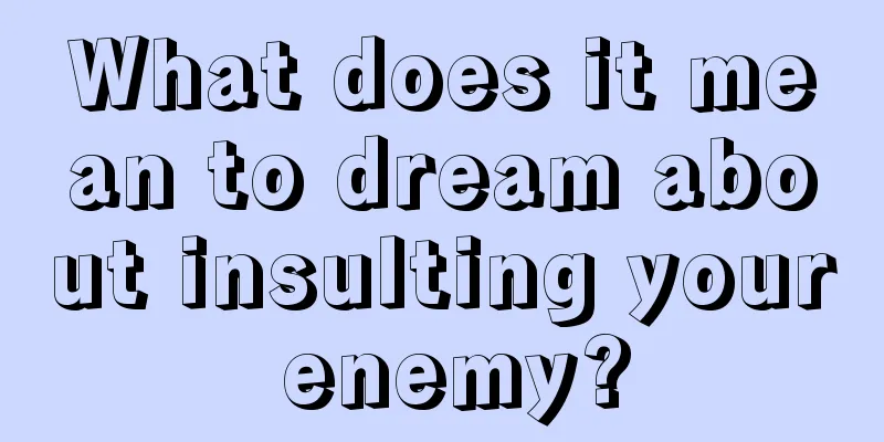 What does it mean to dream about insulting your enemy?