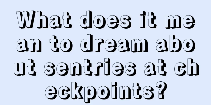 What does it mean to dream about sentries at checkpoints?