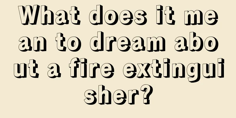 What does it mean to dream about a fire extinguisher?