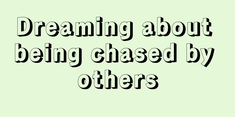 Dreaming about being chased by others