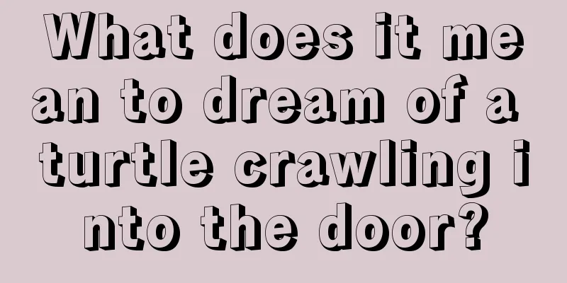 What does it mean to dream of a turtle crawling into the door?