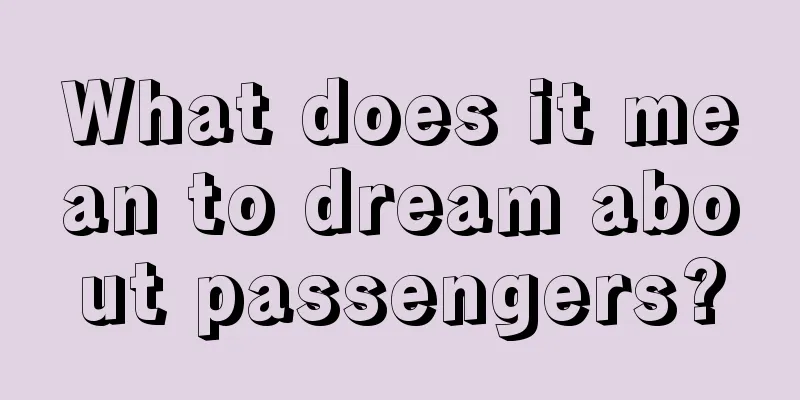 What does it mean to dream about passengers?