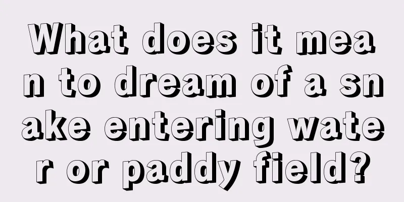 What does it mean to dream of a snake entering water or paddy field?