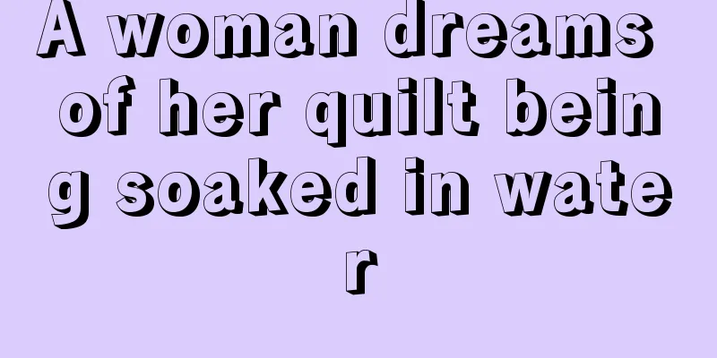 A woman dreams of her quilt being soaked in water